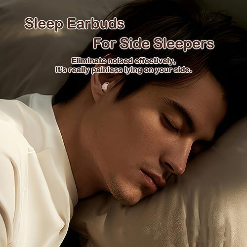 Invisible Bluetooth 5.3 Earbuds for Side Sleepers – MY002 S Noise Cancelling Earplugs with 28-Hour Battery Life – Compact & Comfortable Design in Brown – Advanced Connectivity & Immersive Sound Quality for Uninterrupted Sleep and Relaxation