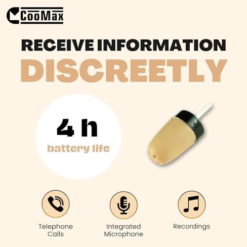 Covert Wireless Mini Spy Earpiece – Enhanced Audio Detection & Seamless Device Compatibility for Discreet Communication – Ideal for Professionals & Students – Lightweight, Ergonomic Design with Hands-Free Microphone – Perfect for Private Conversations in Crowded Spaces