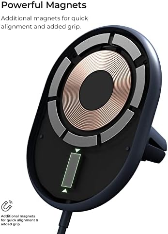 i Ottie Velox Magnetic Wireless Car Mount for Mag Safe i Phones 12-15 Series – Fast Charging, 360-Degree Rotation & Sleek Design for Ultimate Driving Convenience