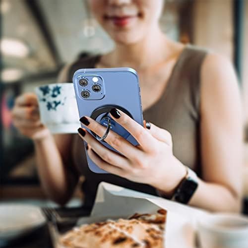 Magnetic 2-in-1 Phone Grip & Kickstand – Rapid X Snapo for i Phone 12-15 Series – Lightweight Aluminum Holder with 360° Flexibility and Enhanced Compatibility – Perfect for Hands-Free Viewing in Multiple Colors