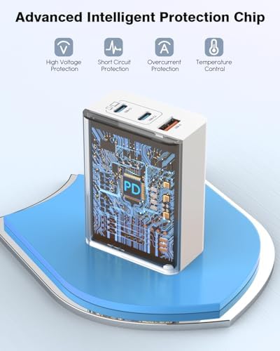 Power Up with the Ultimate 100 W USB-C Charger Bundle: Dual USB-C Ports with 140 W 6 FT Braided Cable for Fast, Simultaneous Charging of i Phone 16/15, i Pad Pro, and Mac Book – Experience Intelligent Protection for Safe Use and Travel-Ready Convenience – Maximize Charging Efficiency and Minimize Downtime with Our High-Performance 3-Port Adapter – Perfect for Home, Office, and On-the-Go Charging Needs – Universal Compatibility Ensures Fast Charging for All Your Devices – Stay Connected and Powered Up Anytime, Anywhere!