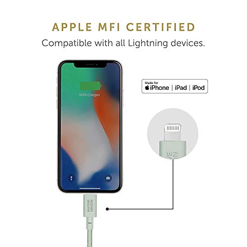 Revamp Your Charging Routine with Native Union 10 ft USB-C to Lightning Belt Cable – Ultra-Durable MFi Certified Cable for i Phone 14 Series & All Lightning Devices – Fast Charging & Data Transfer in Stylish Cosmos Finish for Enhanced Mobility and Performance