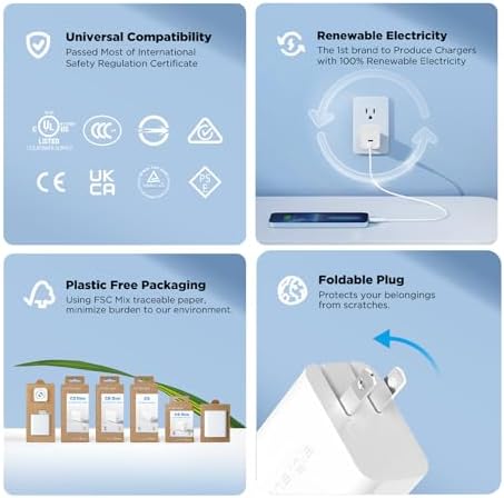 Experience Unmatched Charging Efficiency with Innergie SE3 30 W USB-C Fast Charger – Versatile Power Adapter for i Phone 16, Samsung S24, Mac Book Air & More – Advanced SFC 2.0, PD 3.0, QC 4+ Compatibility with Safety Features for Optimal Device Protection – Compact & Portable Design for On-the-Go Power Solutions – Elevate Your Charging Experience Today!