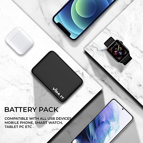 Ultra Compact 2-Pack Power Bank for Heated Apparel – 5000 m Ah Portable Charger with Dual USB Output for Vests, Jackets, and Socks – Lightweight, Rapid Charging for i Phone, Samsung, and Android Devices – Essential Outdoor Power Solution