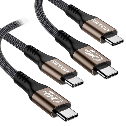 High-Performance 240 W USB C to C Fast Charging Cable – 6.6 ft Dual Pack for i Phone 15 Pro Max, Galaxy S23, Mac Book Pro/Air, i Pad Pro/Air/Mini, and Dell XPS – Ultimate Charging Efficiency with PD 3.1 Technology and Durable Build