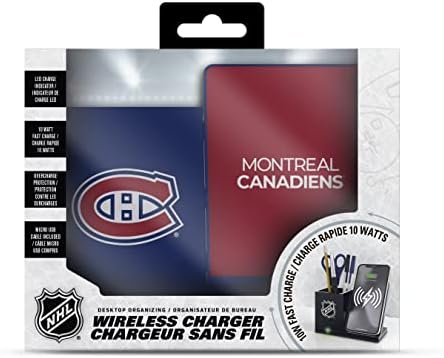 SOAR NHL Wireless Charging Station and Desk Organizer – Premium Qi Fast Charger with Team Logo for Sports Fans, Sleek Accessory Holder for a Tidy Workspace, Perfect for Phones and Essentials