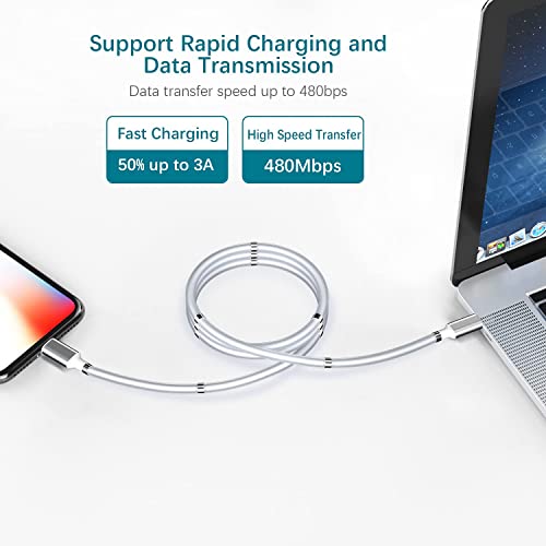 Revolutionize Your Charging Routine with AICase Magnetic USB C to Lightning Cable – 3 FT (2 Pack) for Seamless Compatibility with i Phone 14/13/12/11/SE and i Pad Models – Fast, Tangle-Free, and MFi Certified for Ultimate Convenience and Speed