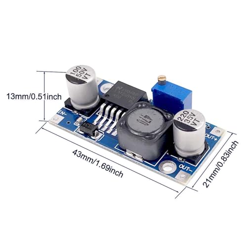30-Pack LM2596 Adjustable Buck Converter Modules – High-Efficiency DC-DC Step Down Voltage Regulator for Customizable Power Supply Solutions, Input 3.2 V-40 V & Output 1.25 V-35 V – Ideal for Electronics Projects and Professional Applications