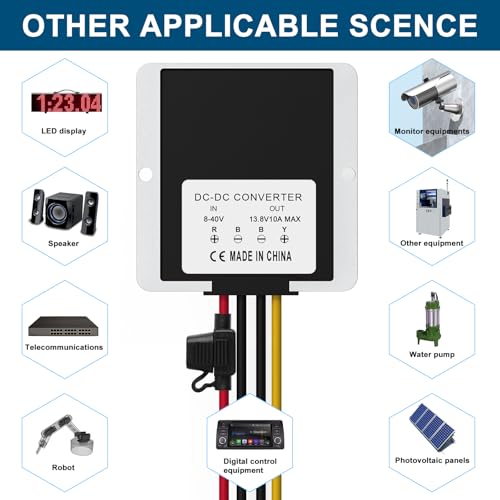 Ultimate 24 V 145 W DC-DC Voltage Regulator – Versatile Step Down/Up Converter (9 V-40 V to 24 V, 6 A) – Durable Waterproof Power Supply for Enhanced Golf Cart Performance and Accessory Compatibility