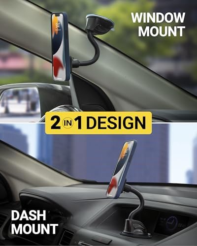 Scosche MXDM Ultra-Strong Magnetic Car Phone Holder – Secure Dashboard Mount for i Phone, Samsung & All Smartphones – Effortless Hands-Free Navigation & Enhanced Driving Safety with Durable Metal Plate