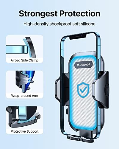 Upgrade Your Drive with the andobil 2025 Military-Grade Car Phone Holder Mount – Secure Vent Clip for i Phone 16/15/14/13/12 Pro Max & Samsung S25/S24 – Effortless One-Handed Operation, 360-Degree Rotation & Tool-Free Installation for Enhanced Navigation Safety