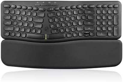 Revolutionize Your Typing with the Perixx PERIBOARD-636 B US Wireless Ergonomic Compact USB Keyboard – Silent Typing, Detachable Wrist Rest & Built-In Number Pad for Ultimate Comfort and Efficiency – Perfect for Home and Office Use