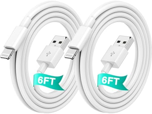 Premium 10 ft Lightning Charger Cable 2 Pack for i Phone and i Pad – Apple MFi Certified, Fast Charging, Durable Design for Enhanced Connectivity with i Phone 14/13/12/11 Pro Max SE XR XS X 8 7 6 – Perfect for Home, Office & On-the-Go Use