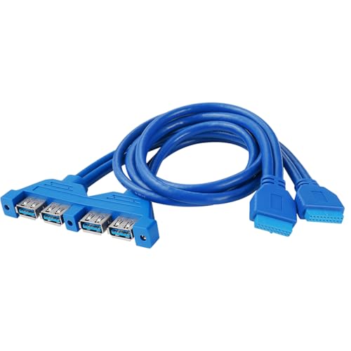 USB Type C 3.1 Panel Mount Adapter Cable 0.6FT, USB C Gen 2 Male to Female 10Gbps Data Cable with Mount Screw for MacBook Tablet, Mobile Phone, Hard Disk Drive – Enhanced Compatibility and Speed