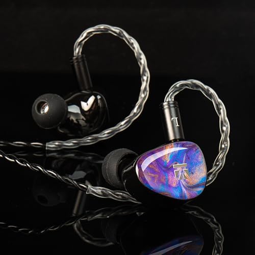 KBEAR KB02 Pro In-Ear Monitor Headphones – Premium 10 mm Beryllium-Plated Diaphragm for Superior Sound Precision and Deep Bass, Ergonomically Designed 3 D Printed Resin Housing for Extended Comfort and Durability, Customizable Detachable 2-Pin Cable for Versatile Connectivity, Perfect for Musicians, Audiophiles, and Performing Artists Seeking Unmatched Audio Fidelity and Broad Device Compatibility