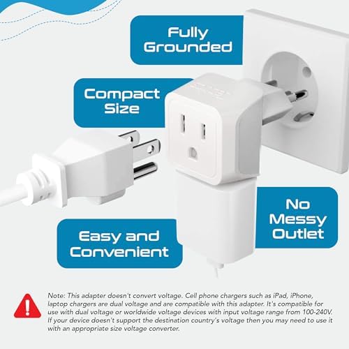 Ultimate Universal Travel Adapter: 35 W Fast Charging Power Converter with PD & QC 3.0, Dual USB-C & Triple USB Ports for Seamless Global Connectivity – Compatible with Type A, C, G, I Outlets for Effortless Charging Across EU, US, UK & Beyond – Perfect Travel Companion for Modern Explorers