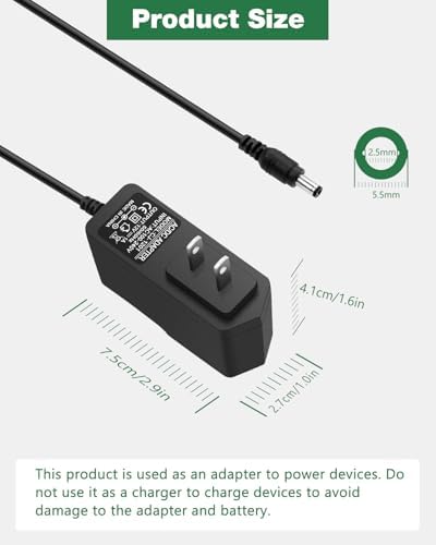 Universal 12 V 1 A DC Power Adapter for LED Strips & CCTV – Reliable 100-240 V AC to DC Converter with 5.5 mm x 2.5 mm Connector for Seamless Integration – Optimal Power Solution for Home Security and Lighting Applications