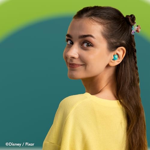 Monsters Inc Bluetooth Wireless Earbuds – Ultimate 30-Hour Playtime & Lightweight Comfort for All Ages – Seamless Connectivity & Built-In Mic for Effortless Calls – Perfect Disney Gift for Kids and Pixar Fans – Enjoy Iconic Sound Quality with Durable Design