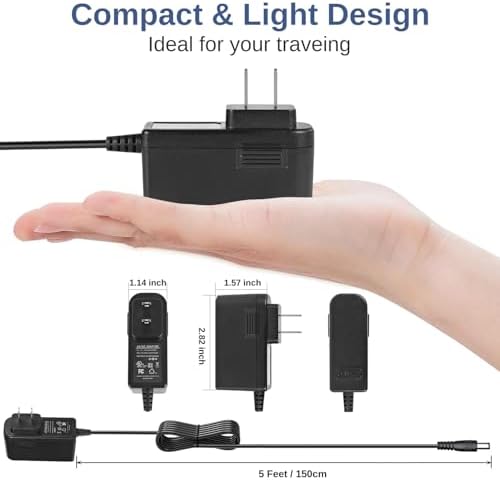 12 V 2 A Ultra-Reliable Power Supply Adapter Set (5-Pack) – Premium UL-Listed Charger for LED Lighting & CCTV Systems, Efficient 120 V AC to 12 V DC Transformer with 5.5 x 2.1 mm US Plug, Enhanced Safety & Versatile Applications