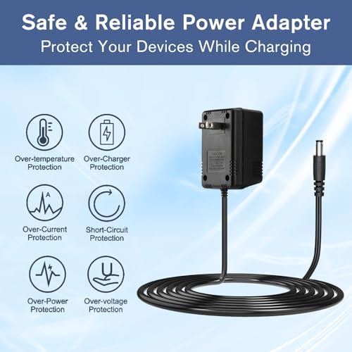 Compact 12 V AC Power Adapter Transformer for U471 AE Model – Efficient 120 VAC to 12 VAC Converter (700 m A-1000 m A) with Enhanced Short Circuit Protection | Versatile Wall-Mount Charger for Seamless Device Integration and Dependable Performance