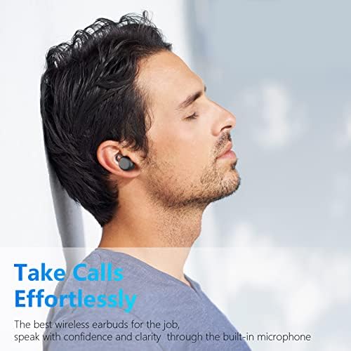 GARAS Premium Wireless Bluetooth 5.3 Earbuds – Exceptional Hi-Fi Stereo Sound with Advanced Noise Cancellation, 180° Adjustable Design for Ultimate Comfort, 38-Hour Long Battery Life, and Waterproof Features for Active Lifestyles – Perfect for Sports and Everyday Use in Sleek Black Finish