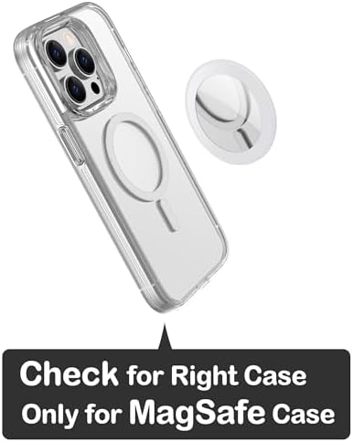 Metisinno Chic Cream White Magnetic Base Makeup Mirror – Effortless Touch-Ups for On-the-Go Glamour, Compatible with Pop Socket & i Phone Mag Safe, Lightweight & Durable Portable Beauty Essential with High-Quality Reflective Surface for Flawless Application
