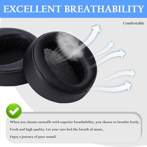 Transform Your Sony Headphones with Premium Sweatproof Earpads – Quick Fit Replacement Cushions Featuring Breathable Mesh & Advanced Isolation Foam for Ultimate Comfort and Sound Quality in Gaming & Music (Stylish Blue)