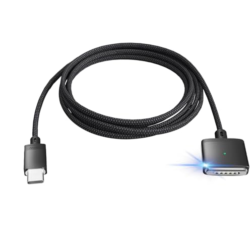 140W USB-C to Magnetic 3 Cable,6.6FT/2M Compatible with Magsafe 3 Charging Cable for MacBook Air 2024 M3 13″ 15″,2024/2023 M4/M2 Pro & Max 14″ 16″,2022/2023 Air M2,2021 Pro M1 & Max 14″ 16″ – Enhanced Compatibility and Speed