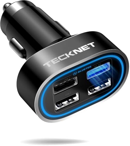 TECKNET 48 W Dual-Port USB-C Car Charger – Ultimate Fast Charging Solution for i Phone 16/15/14/13 & Samsung Galaxy – Advanced Power Delivery & Quick Charge 3.0 Technology – Compact & Durable Automotive Accessory for Effortless On-the-Go Power Management – Essential for Road Warriors and Daily Commuters