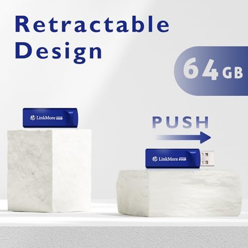 Maximize Your Data Storage with Link More EJECT32 256 GB USB 3.2 Flash Drive – Fast 100 MB/s Read Speeds & Retractable Design for Ultimate Portability and Compatibility with PC and Consoles