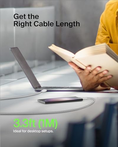 Enhance Your Charging Experience with the Belkin Boost Charge Braided USB-C to USB-A Cable – Fast, Reliable, and Versatile for i Phone 16, Samsung Galaxy S25, Google Pixel 9 & 8, i Pad Pro, Nintendo Switch 2, and Carplay – 3.3 ft Durable Design with Value 2-Pack for Optimal Performance and Longevity
