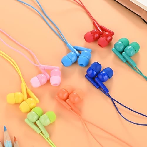 Bulk 30 Pack Kids Earbuds – Vibrant Wired Headphones for Engaging Classroom Activities, Perfect for Schools and Libraries, Seamless Compatibility with Chromebooks, Laptops, and PCs, Exceptional Sound Quality for Enhanced Learning Engagement