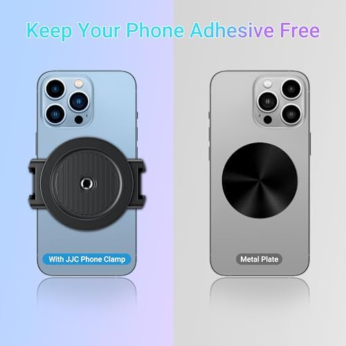 Versatile Magnetic Phone Clamp Holder for Effortless Mounting on Metal Surfaces – Mag Safe-Compatible Smartphone Tripod Adapter with Dual Cold Shoe Mounts and 1/4″ Screw for i Phone, Samsung Galaxy, Google Pixel – Ideal for Gym, Travel, and Photography