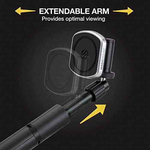 Transform Your Driving Experience with the Scosche MP2 FM-XCES0 Magic Mount Pro2 – Universal Flush Magnetic Car Mount Compatible with Mag Safe, i Phones, Galaxy, Pixel & All Smartphones – Effortless Hands-Free Access and Enhanced Stability for Safe Navigation