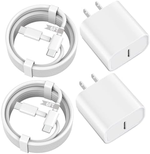 Rapid USB-C Fast Charger for i Pad Models – 20 W PD Wall Adapter with 6 FT Cable for Efficient Charging of i Pad Pro, Air, and Mini – MFi Certified, Compact Design for Travel, Enhanced Compatibility and Safety Features