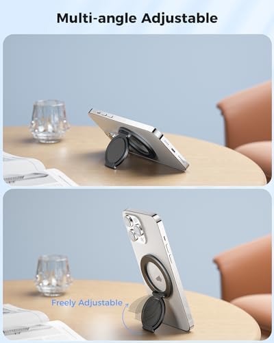 Revolutionize Your Mobile Experience with the SUPERONE Magnetic Phone Grip & Kickstand – Versatile Dual-Sided Ring Holder for i Phone 12-16 Series and Compatible Devices, Secure Attachment, Effortless Hands-Free Viewing, Perfect for Navigation and Daily Use
