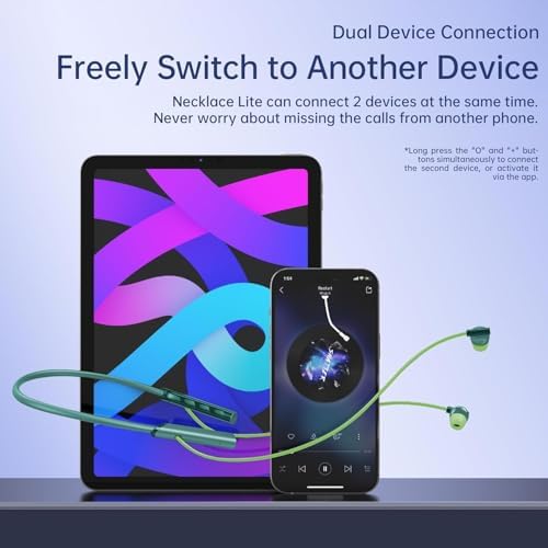 Oraimo Neck Lite Wireless Neckband Earbuds – Ultra-Lightweight Design with Deep Bass, IPX4 Waterproof Rating, and 30-Hour Playtime for Uninterrupted Music Enjoyment – Built-in Microphone for Hands-Free Calls and Magnetic Storage for Seamless Portability