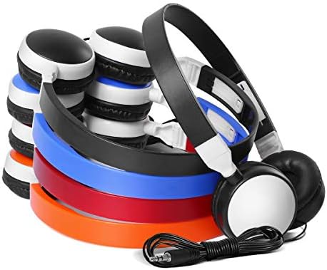 Elevate Educational Engagement with 10-Pack Colorful Classroom Headphones for Kids – Foldable, Lightweight, and Device-Compatible – Ideal for Schools, Libraries, and Interactive Learning Environments – Durable Multi-Color Headsets for Enhanced Focus and Fun