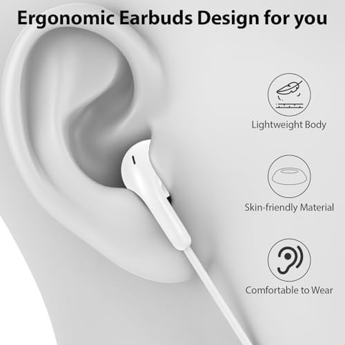 Premium USB C Earbuds for i Phone & i Pad – Superior Hi-Fi Stereo Headphones with Advanced Noise Isolation, Integrated Microphone, and Effortless Volume Control – Ideal for Audiophiles and Creative Professionals – Lightweight Ergonomic Design for Ultimate Comfort and Seamless Device Compatibility