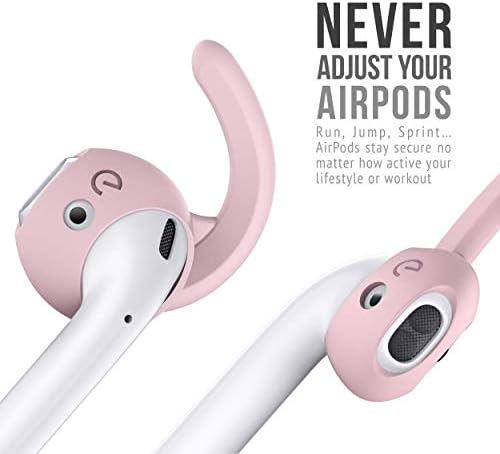 Transform Your Audio Experience with Ear Buddyz 2.0 Stylish Ear Hooks & Covers for Apple Air Pods 1 & 2 – Comfort, Grip, and Noise Isolation in Pretty in Pink – 3 Pairs of Durable Silicone Accessories