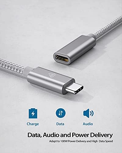 High-Speed USB C Extension Cable (20 Gbps Data Transfer, 240 W Fast Charging, 3.3 Ft) – USB 3.2 Type C Male to Female Adapter for i Phone 16, Pixel, PSVR2, Mac Book Air/Pro, and Dell XPS – Optimal Versatility & Enhanced Performance in a Sleek Red Design