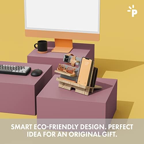 Wood Phone Docking Station, Nightstand Organizer, Men’s Birthday Gifts Ideas, Husband Gifts from Wife, for Him, Husband from Wife, Regalos para Hombres, White – Enhanced Compatibility and Speed