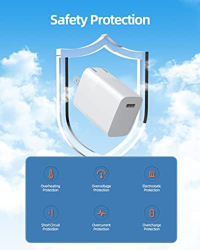 Compact 20 W Fast Charging Adapter for Google Pixel Devices – Foldable Design with 6 Ft Cable – Ultimate Power Solution for Pixel 8, 8 Pro, 7 Series, and More – Sleek White Finish for Enhanced Portability and Performance – Rapid Charging Capability Ensures You Stay Connected Effortlessly