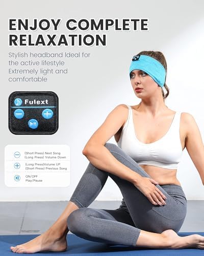 Ergonomic Bluetooth Sleep Headphones: Wireless Sports Headband with Hi-Fi Stereo Sound for Ultimate ASMR Relaxation – Lightweight, Cozy Audio Solution for Men and Women, Perfect for Meditation and Restful Sleep