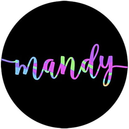 Mandy’s Customizable Pop Socket Grip in Purple Pink Rainbow – Stylish Phone & Tablet Accessory with Enhanced Grip, Versatile Stand Functionality, and Unique Personalization for a Trendy Mobile Experience