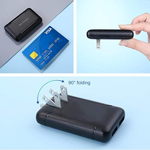 Excgood Dual USB Wall Charger – 2-Pack Slim Flat Design for i Phone 16/15/14 Pro Max, Galaxy A Series – Fast Charging Travel Ready Compact Power Adapter for Home & On-the-Go Use