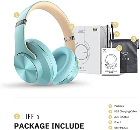 Transform Your Listening Journey with DOQAUS Over-Ear Bluetooth Headphones: 90-Hour Playtime, Tailored EQ Settings, and Superior Noise Cancellation for Unmatched Comfort and Audio Clarity in Music and Calls
