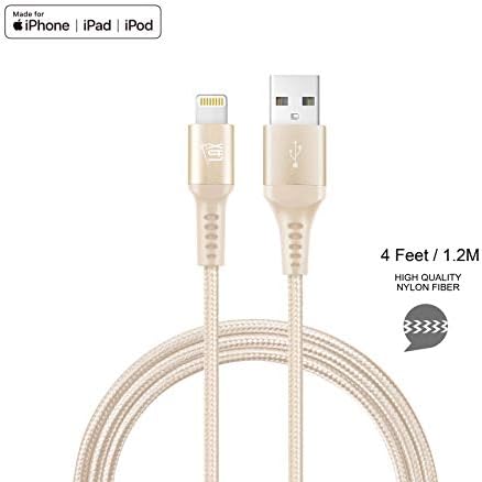 LAX MFi Certified Lightning Cable for i Phone & i Pad – 6 ft Durable Braided USB Cord with Fast Charging Capability for Enhanced Performance and Compatibility Across All Devices