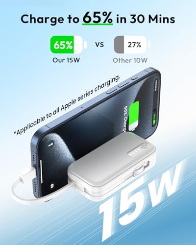 Compact 5000 m Ah Dual Power Bank Set with Integrated Cables – Ultra-Slim Fast Charging Portable Chargers for i Phone & Android | Stylish Travel Power Solutions in Black & Pink for Effortless Energy on the Move