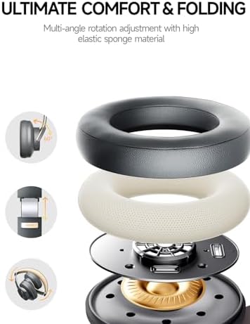 Transform Your Sound Experience with Picun B8 Over-Ear Wireless Bluetooth Headphones – Incredible 120-Hour Battery Life, Custom EQ Modes, and Powerful Deep Bass for Ultimate Immersion – Ideal for Travel, Office, and Daily Adventures in Chic Purple